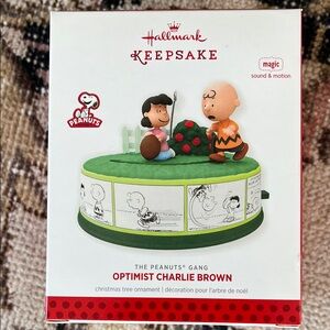 Hallmark Keepsake Peanuts Snoopy Ornament Magic Optimist Charlie Brown 2013